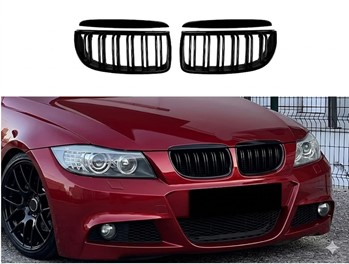 Nerki grill BMW E90 E91 Gloss Black 05-08